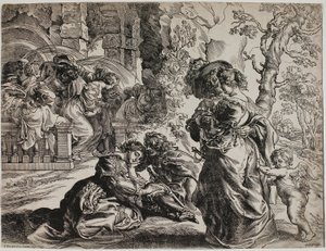 Der Garten der Liebe, rechte Hälfte von Christoffel Jegher