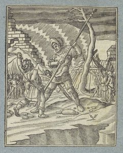 David besiegt Goliath von Christoffel van Sichem (II)