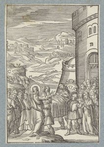 Auferweckung des Sohnes der Witwe von Nain von Christoffel van Sichem (II)