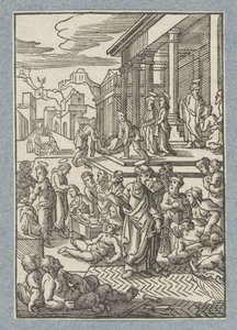 Petrus heilt Kranke mit seinem Schatten