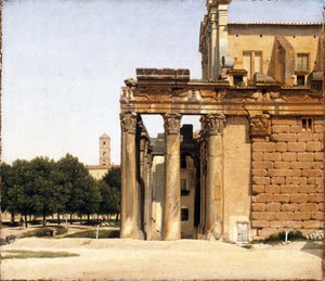 Ansicht der Via Sacra, Rom von Christoffer Wilhelm Eckersberg