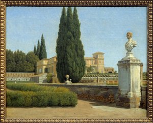 In den Gärten der Villa Albani. Gemälde von Christoffer Wilhelm Eckersberg (1783-1853) von Christoffer Wilhelm Eckersberg