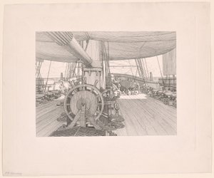 Das Deck eines Kriegsschiffs von Christoffer Wilhelm Eckersberg
