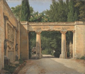 Ansicht des Gartens der Villa Borghese in Rom