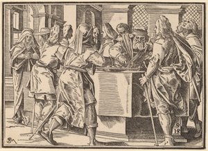 Christus erzählt seinen Jüngern vom Jüngsten Gericht