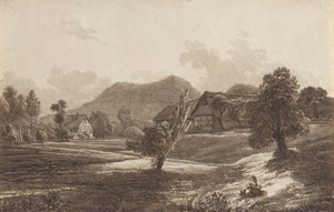 Lausitzer Landschaft mit dem Landeskrone-Berg von Christoph Nathe