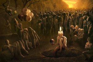 Surrealer Kerzenlichtumzug von Christophe Kiciak