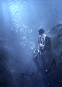 Unterwasser Jazzmann