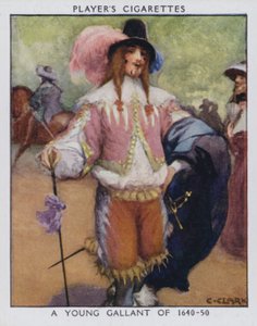 Ein junger Galan von 1640-50 (Farblithografie)