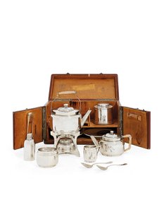 Picknick-Set, Marke Boulanger, Paris, spätes 19. Jahrhundert