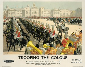 Trooping the Colour, Poster zur Werbung für British Railways