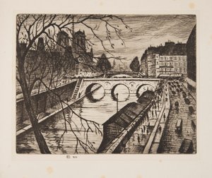 Notre Dame, Les Quais de Paris von Christopher Richard Wynne Nevinson
