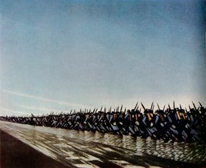 Kolonne auf dem Marsch, 1915. 1943 von Christopher Richard Wynne Nevinson