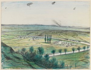 Landschaft mit Beobachtungsballons, 1914-18