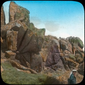 Ladies Wishing Chair, Logan Rock, bei Treen, Cornwall, späte 19. oder frühe 20. Jahrhundert