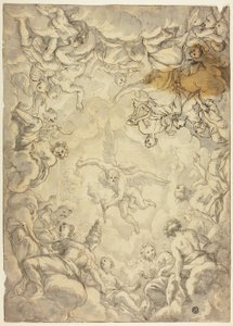 Prometheus, der Feuer vom Olymp nimmt