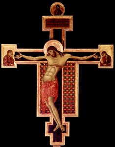 Kruzifix Detrempe auf Holz von Cimabue (Cenni di Pepo) (1272-1302) 1268-1271 Dim. 336x267 cm Arezzo, Chiesa di San Domenico von Cimabue