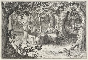Christus und die Samariterin von Claes Jansz. Visscher (II)
