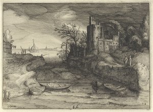 Landschaft mit Booten