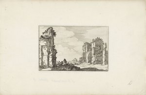 Zwei Hirten bei einer Ruine von Claes Jansz. Visscher (II)
