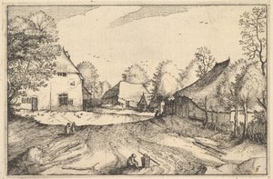 Der Schwanenwirt, Platte 6 aus Regiunculae et Villae Aliquot Ducatus Brabantiae von Claes Jansz Visscher