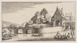 Eingang einer Stadt, aus Landschaften (Playsante Lantschappen)