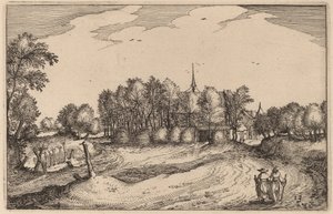 Ein Kloster von Claes Jansz Visscher after Johannes van Doetechum, the Elder after Lucas