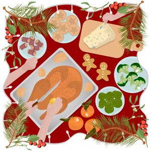 Festliches Essen von Claire Huntley