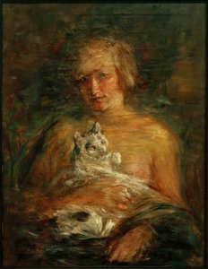 Mädchen mit Katze