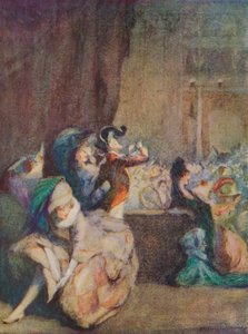 Szene beim Maskenball, 19. Jahrhundert