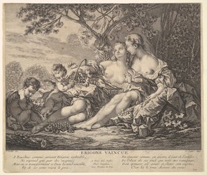 Erigone besiegt, ca. 1745 von Claude Augustin Duflos