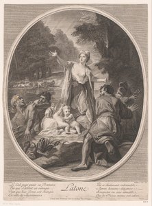Leto verwandelt die Bauern in Frösche (Latone) von Claude Dubosc