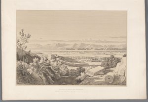 Landschaft mit Blick auf die Ruinen von Korinth von Claude Félix Théodore Caruelle d