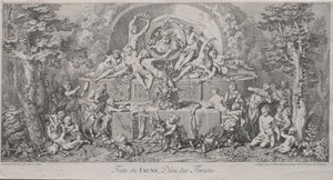 Die vier Feste: Fest des Faunus von Claude Gillot
