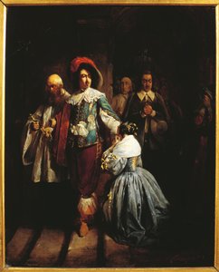 Karl I. von England (1600-1649) wird zum Tod geführt. (Öl auf Leinwand) von Claude Jacquand