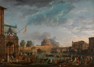 Ein Sportwettkampf auf dem Tiber