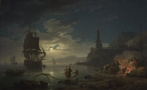Küstenlandschaft im Mondlicht, 1769