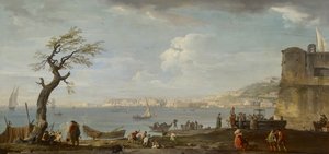 Neapel, Blick auf die Bucht von Norden, ca. 1742 von Claude Joseph Vernet