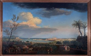 Der Hafen von Antibes in der Provence, 1756