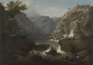 Die Wasserfälle von Tivoli, 1737 von Claude Joseph Vernet
