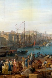 Der Hafen von Marseille im 18. Jahrhundert (Detail) von Claude Joseph Vernet