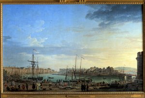 Ansicht des Hafens von Dieppe von Claude Joseph Vernet