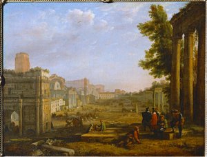 Blick auf das Campo Vacino, Rom 1636