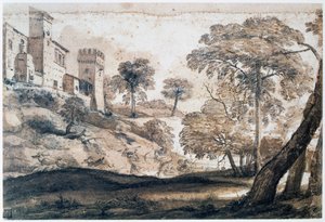Hirschjagd, Mitte-Ende 17. Jahrhundert von Claude Lorrain