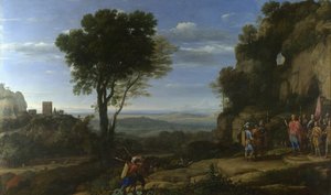 Landschaft mit David in der Höhle von Adullam, 1658