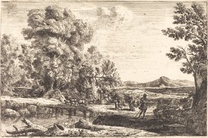 Rebecca und Eliezer von Claude Lorrain