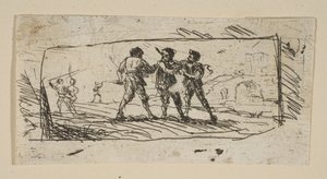 Studie mit Briganten Unterer Abschnitt, ca. 1633