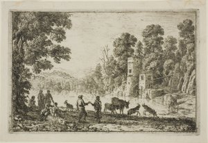 Der Tanz am Flussufer von Claude Lorrain