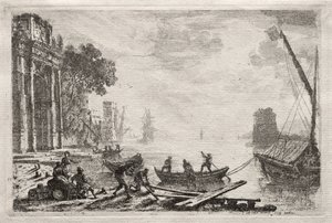Der Sonnenuntergang, 1634 von Claude Lorrain
