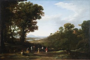 Dorfbewohner tanzen von Claude Lorrain